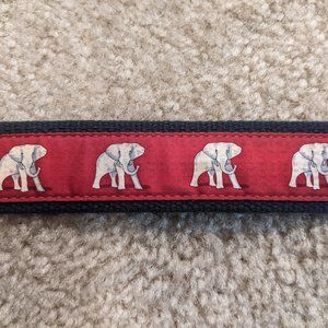 Vineyard Vines Canvas Belt - Elephant Pattern - University of Alabama